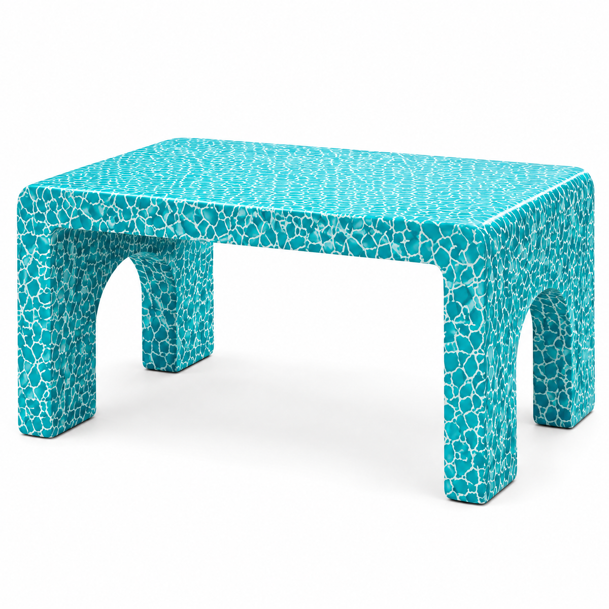 VOLSIR Turquoise Textured Coffee Table