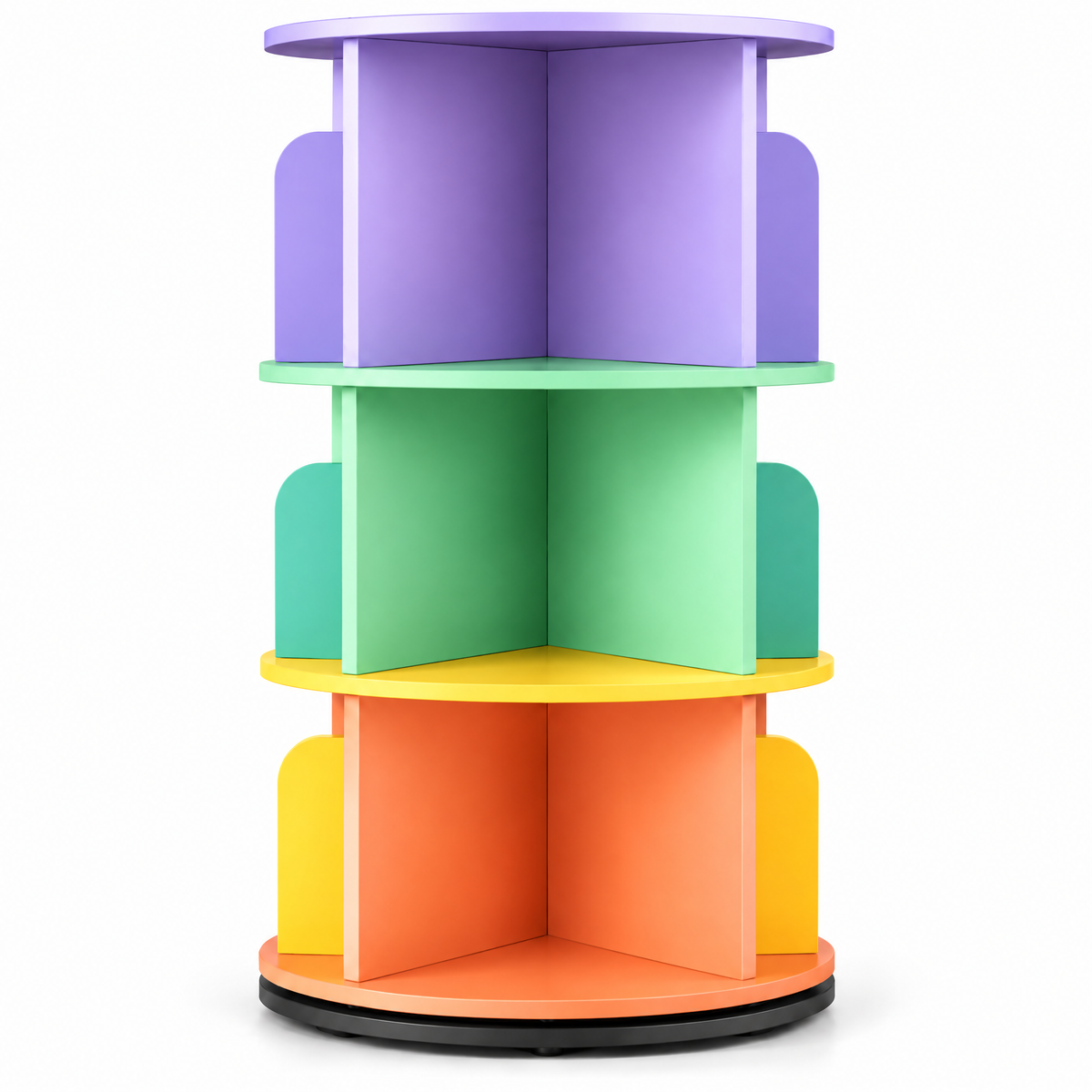 VOLSIR Multicolor Rotating Bookshelf
