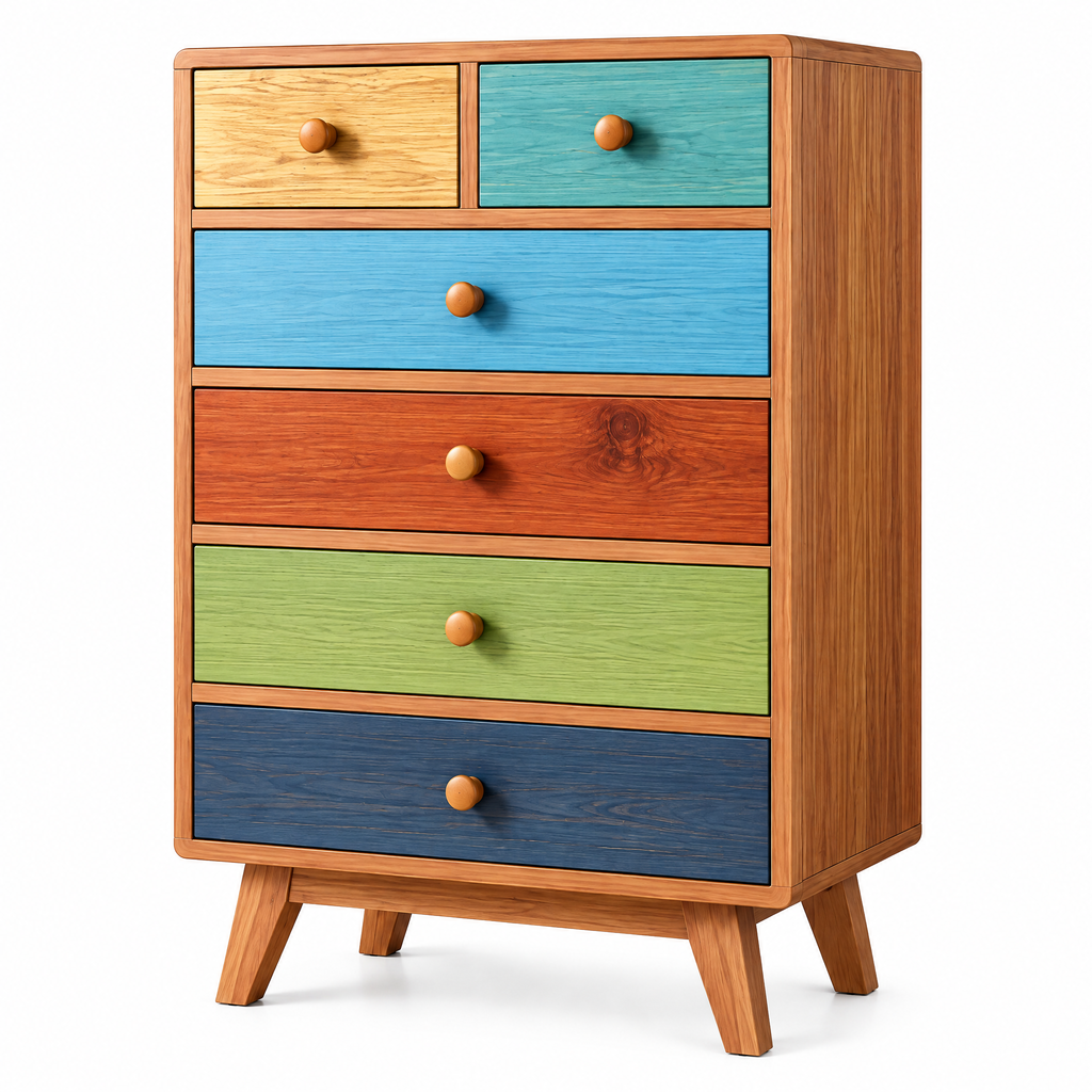 VOLSIR Multicolor 5-Drawer Storage Chest