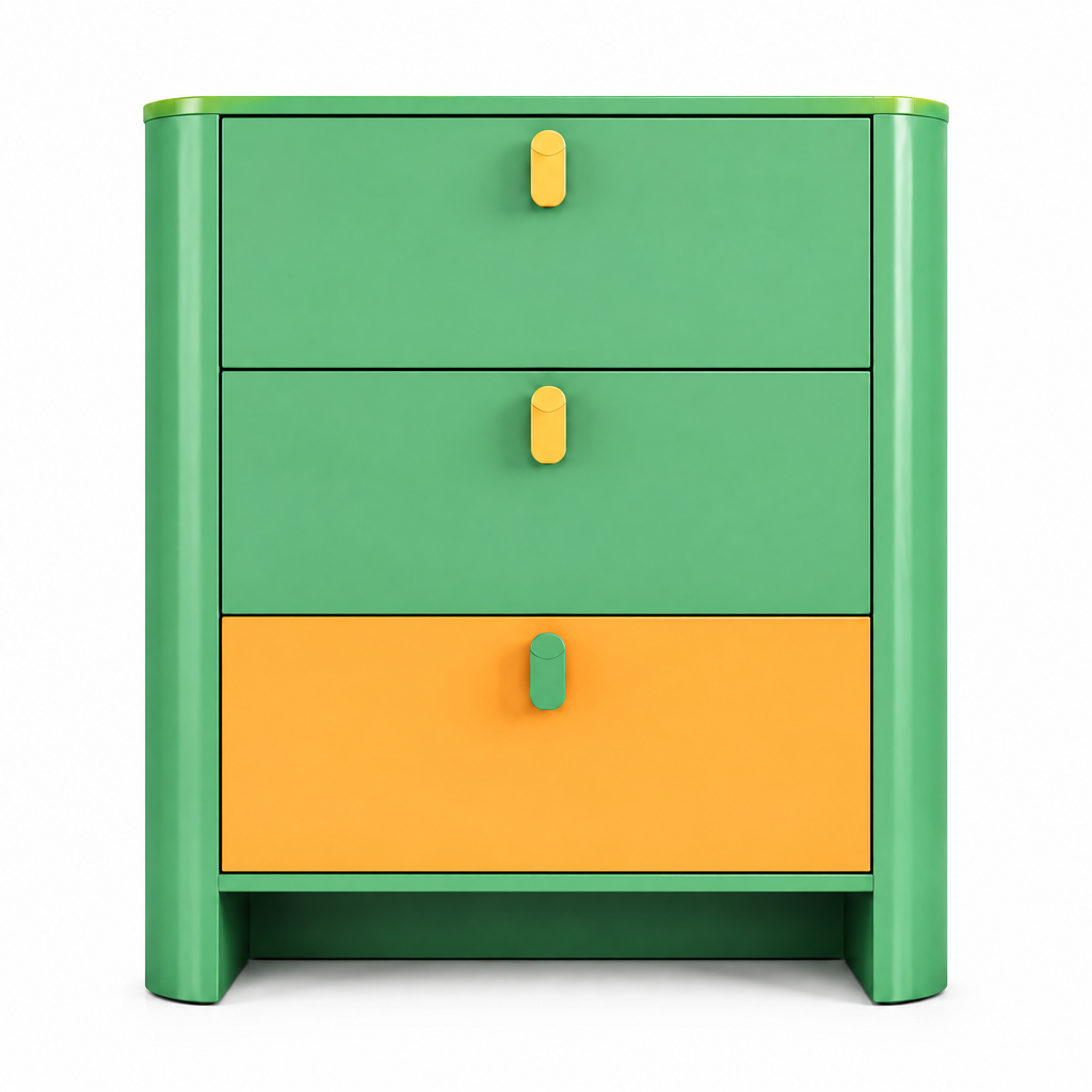 VOLSIR Green 3-Drawer Accent Cabinet