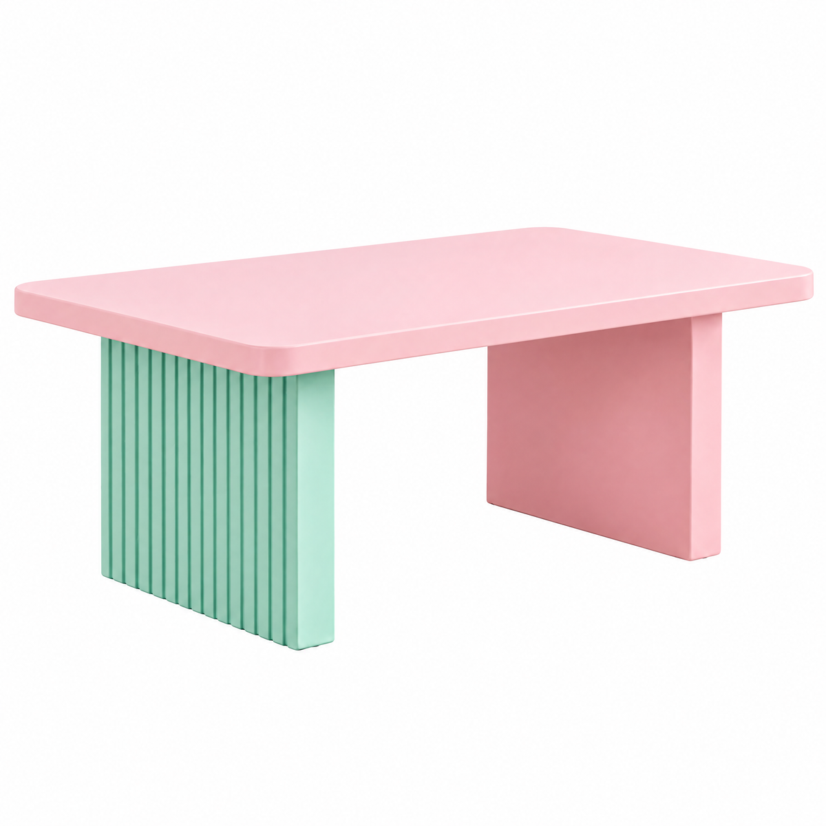 VOLSIR Pink & Mint T-Shaped Side Table
