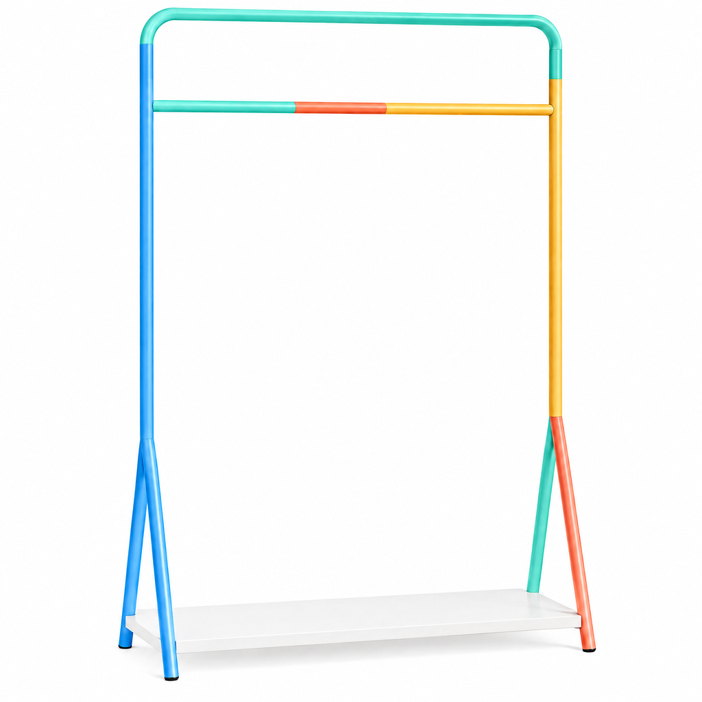 VOLSIR Pastel Garment Rack with Lower Shelf